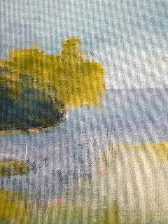 “Stilhed” maleri på lærred  billede 4