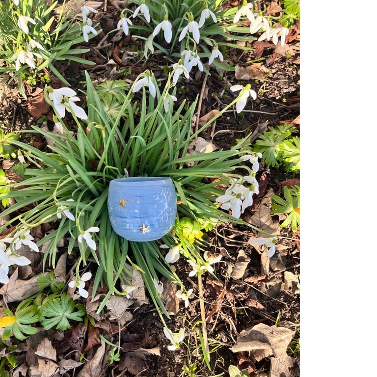 Snefnug – porcelæn og guld billede 6