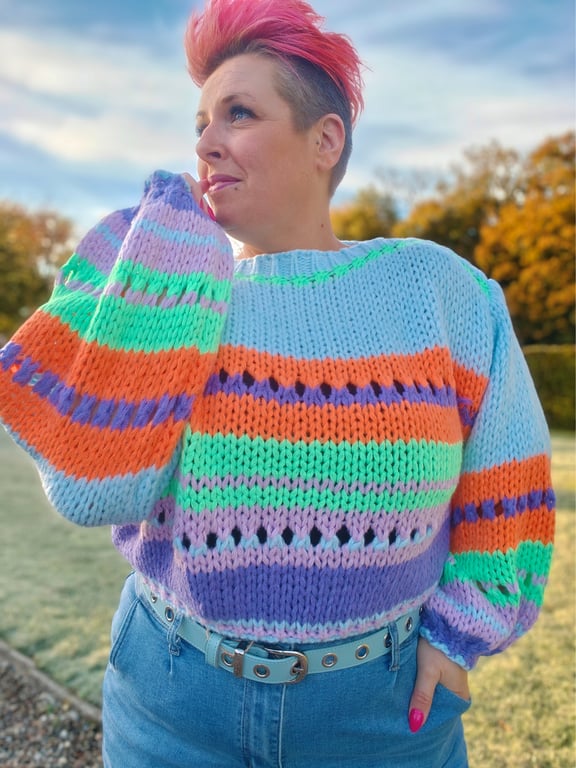 Nickie Strik Blå  billede 2