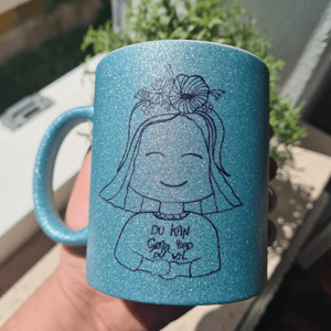 Krus: du kan gøre hvad du vil Lys blå Glimmer – produktbillede