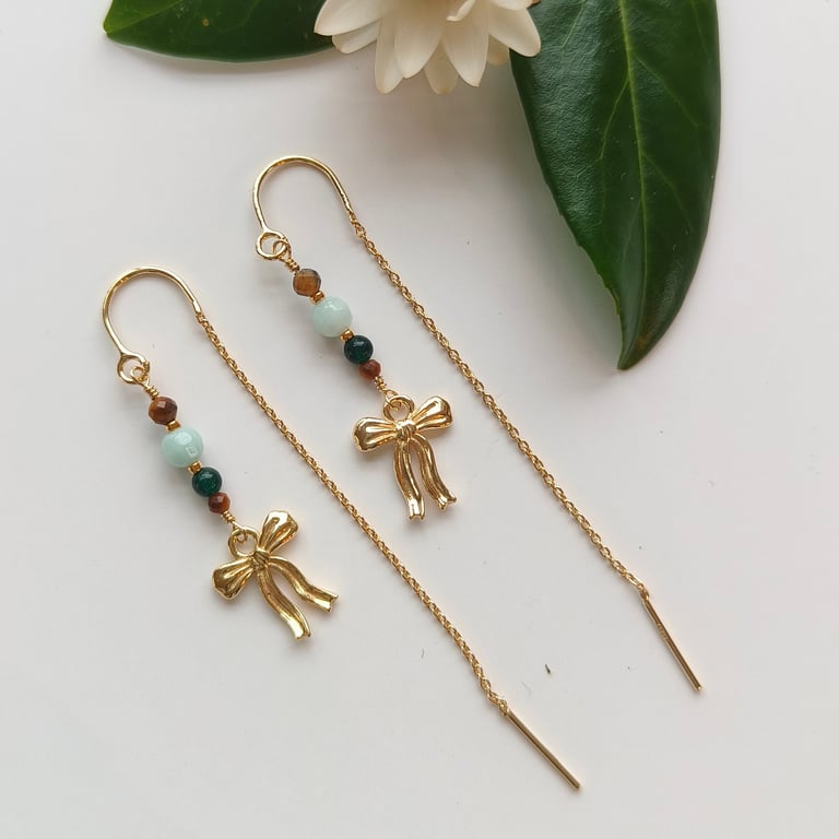 Den glade sløjfe øreringe billede 2