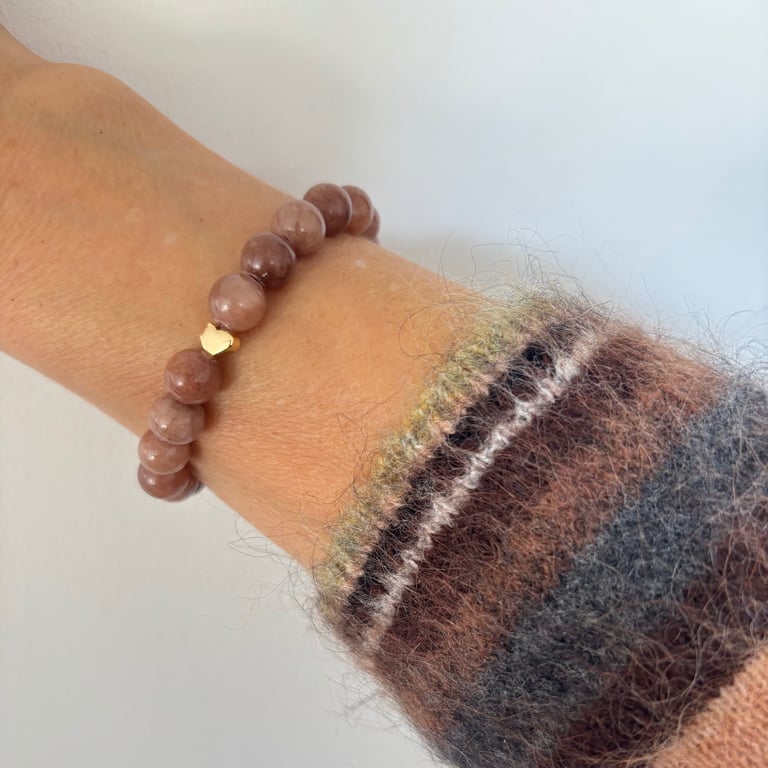 MEGA ARMBÅND BRUN JADE billede 3