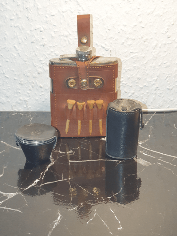 golf whiskey flask