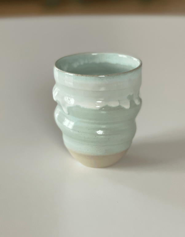Cortado kop - spiral, mint/cremehvid billede 3