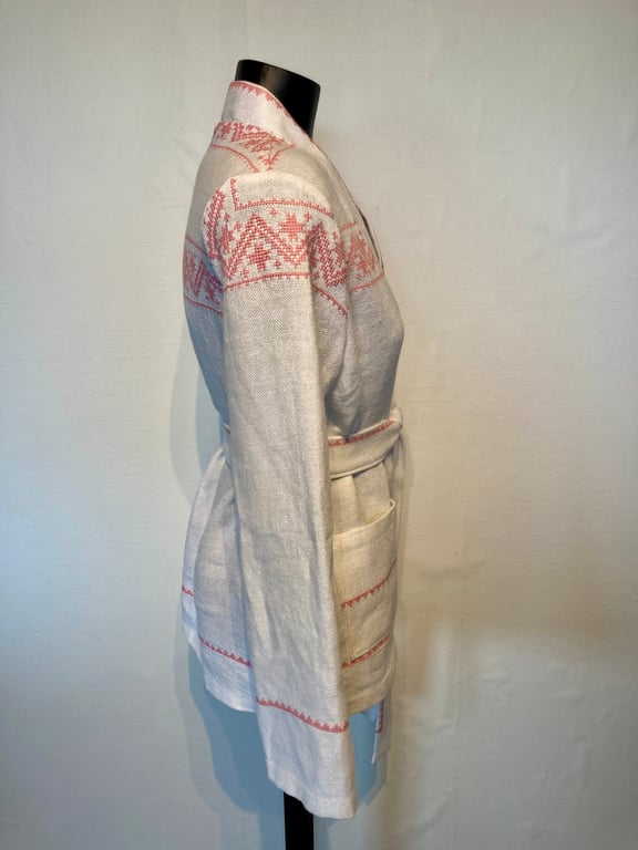 Ingrid-jakke med lyserødt broderi billede 3