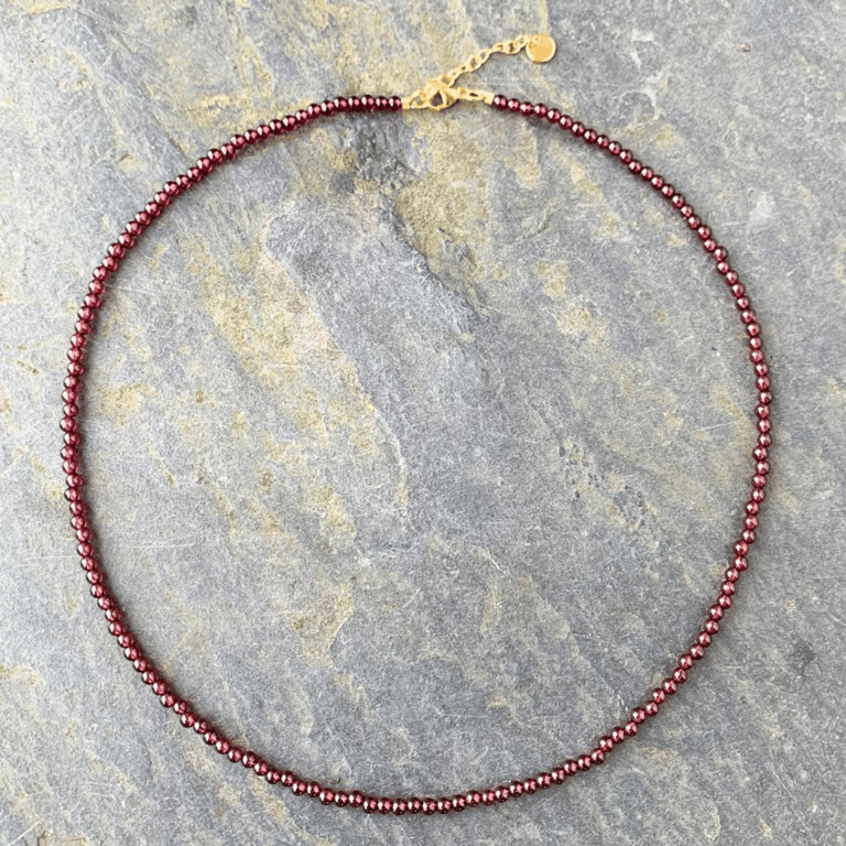 Granat halskæde 40 cm