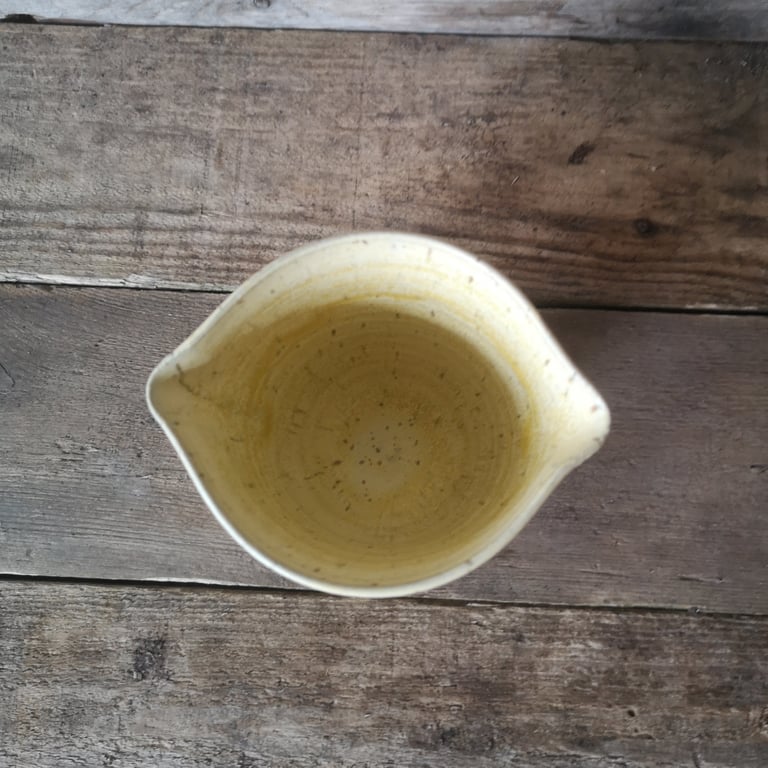 Fløde/mælke kande, gul " Citron formet"  billede 2