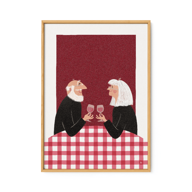 Rødvinsskål – plakat billede 2