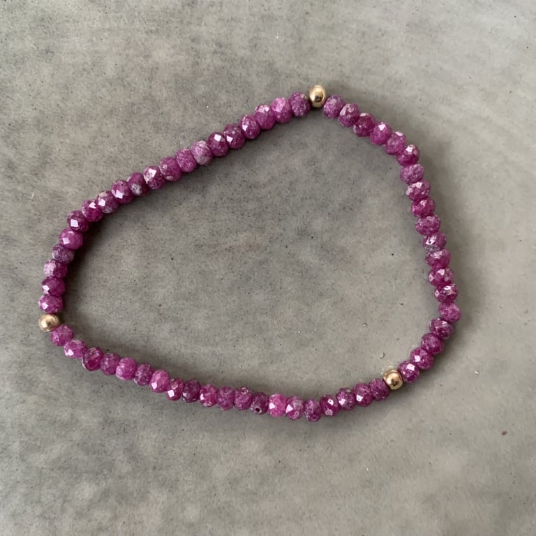 Rubin armbånd 3mm