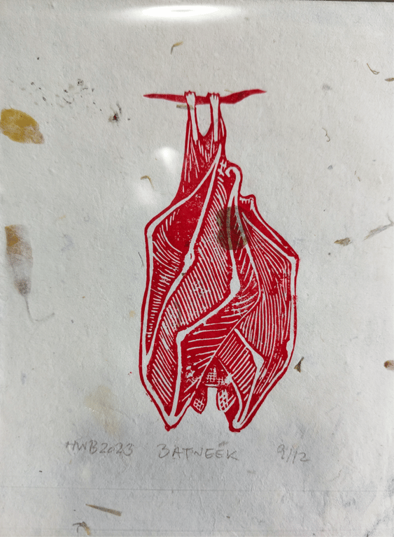 Bat-week Bundle (lino-print) billede 3