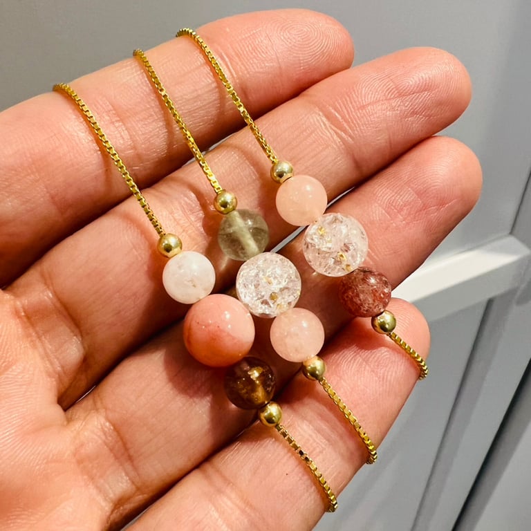 Armbånd med 3 krystaller billede 8