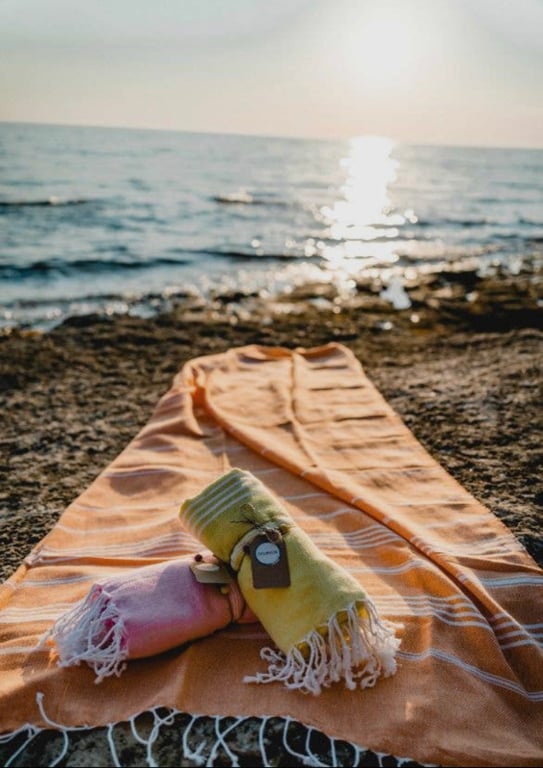 Hammam håndklæde - Lys Kobolt Blå (6)