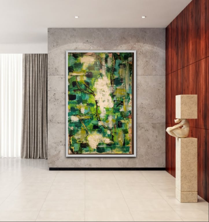 #1153 Kunstværk 90X140 cm - SOLD billede 3