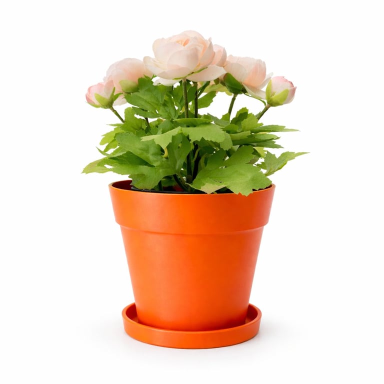 Blomsterpotte inkl. underskål - (Sæt af 2 stk)