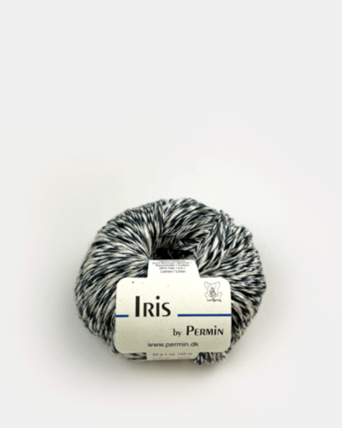 Kit: Bluse med løftede masker i flamé garnet Iris (7)