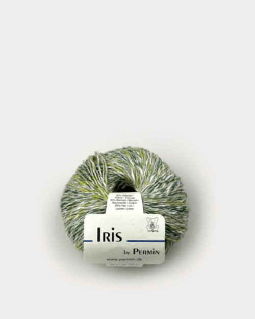 Kit: Bluse med løftede masker i flamé garnet Iris (14)