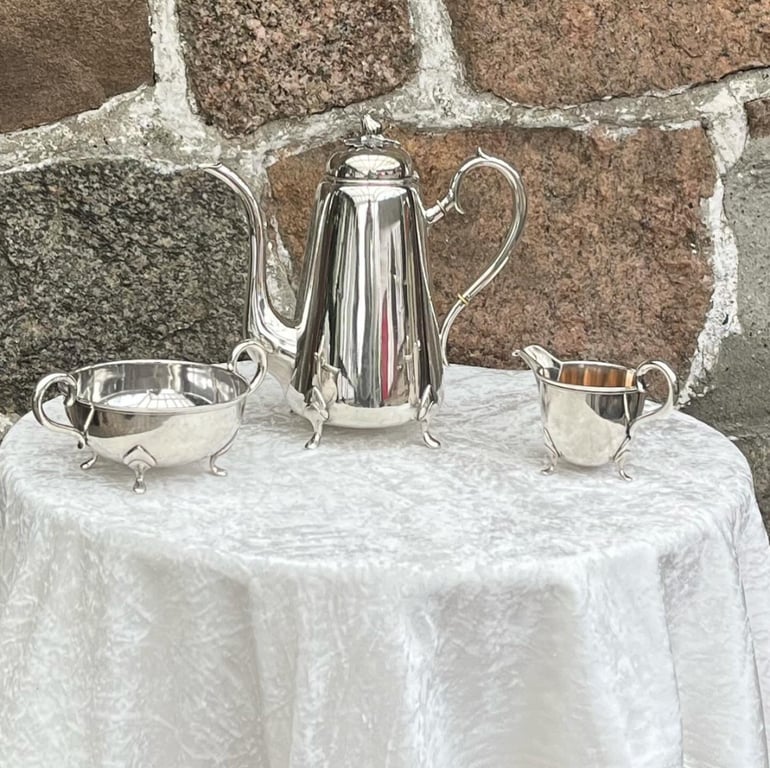 Sølv kaffesæt