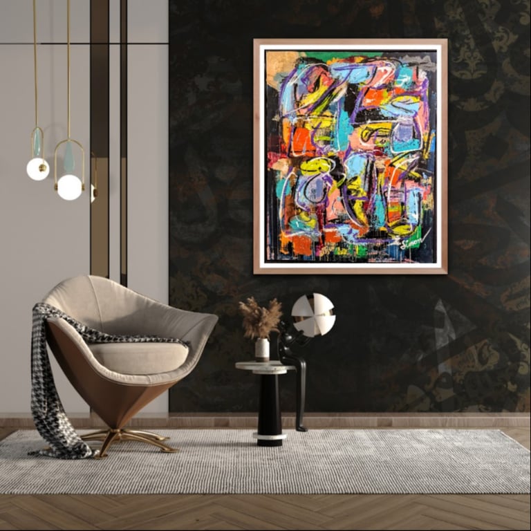 #1110 Maleri 80X100 cm SOLD billede 5