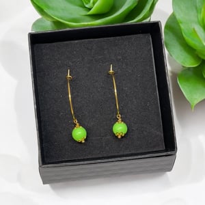 Grønne øreringe  – produktbillede