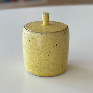 Lågkrukke, hørgul – produktbillede