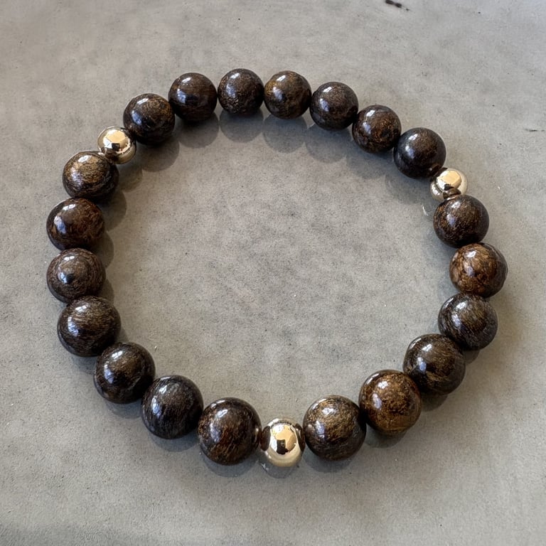 Bronzit armbånd 8mm