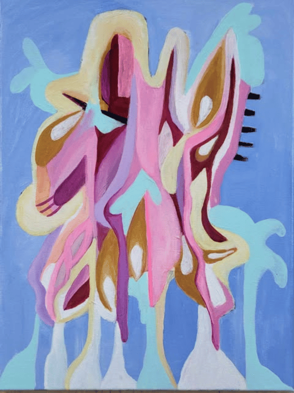 Akrylmaleri - Smeltende pastel