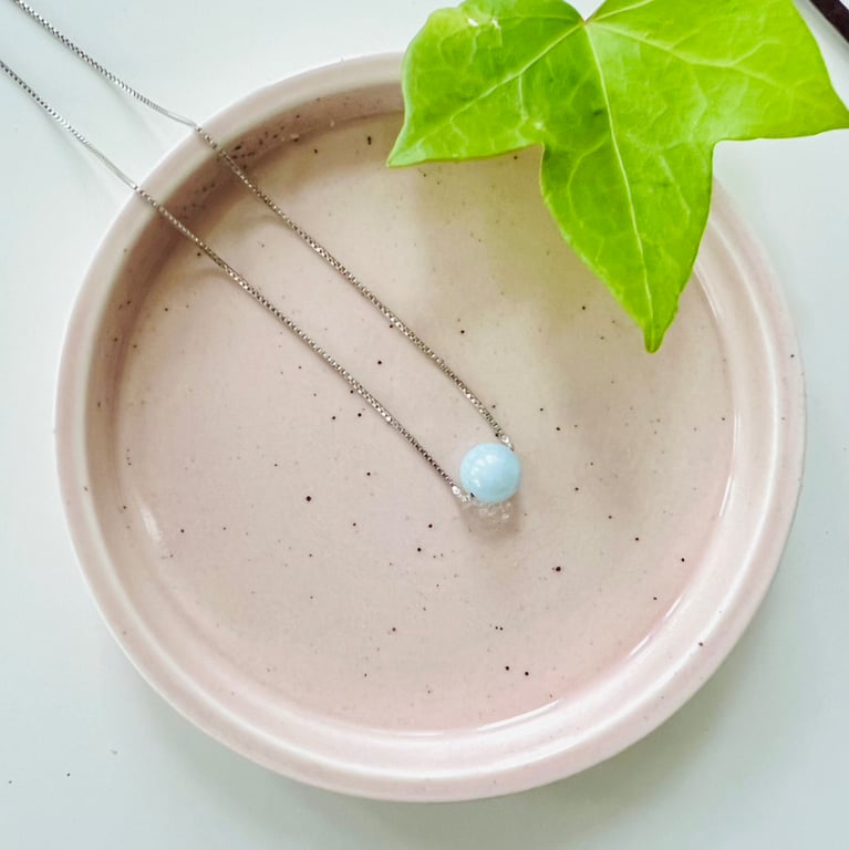 Akvamarin- vedhæng billede 3