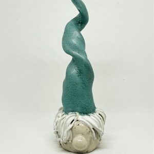 Nisse med jadegrøn hue og hvidt hår – produktbillede