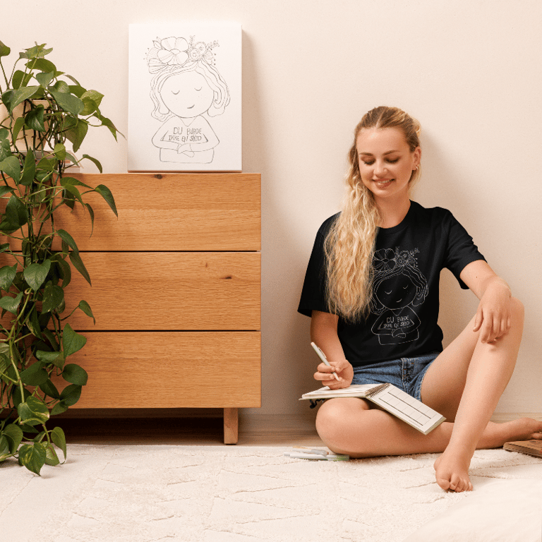 T-shirt: du burde ikke en skid Sort XS billede 3