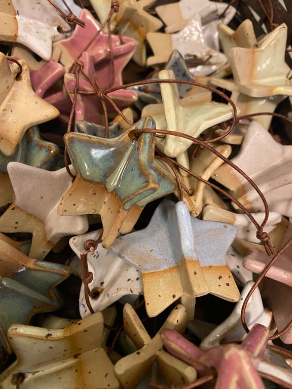 Keramik ophæng - Stjerner