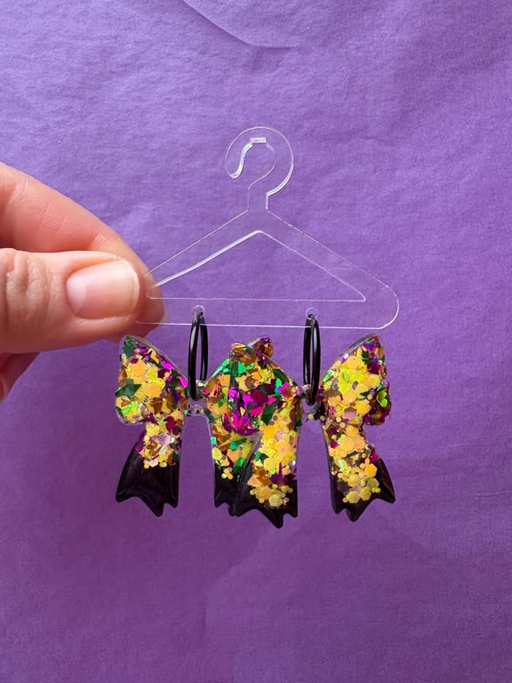 Big ass bows i creol (Sort/gul/harleyquin)