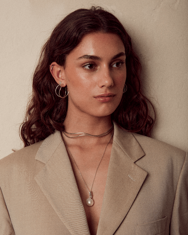 Ocean Waves choker i sølv billede 2