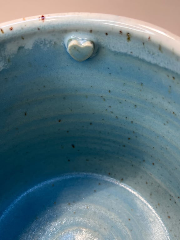 Lyseblå kop. 450 ml. H: 8,5 cm billede 3