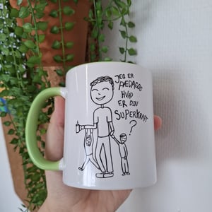 Krus: Jeg er pædagog, hvad er din superkraft (kort hår) Grøn – produktbillede