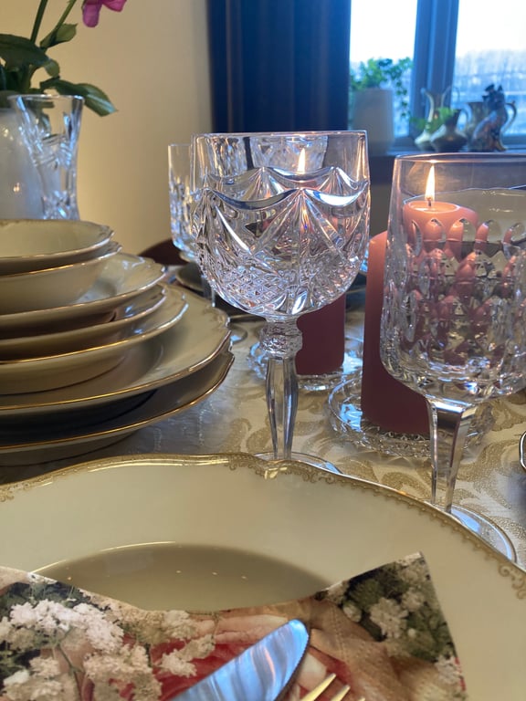 Vintage krystal vinglas (3)
