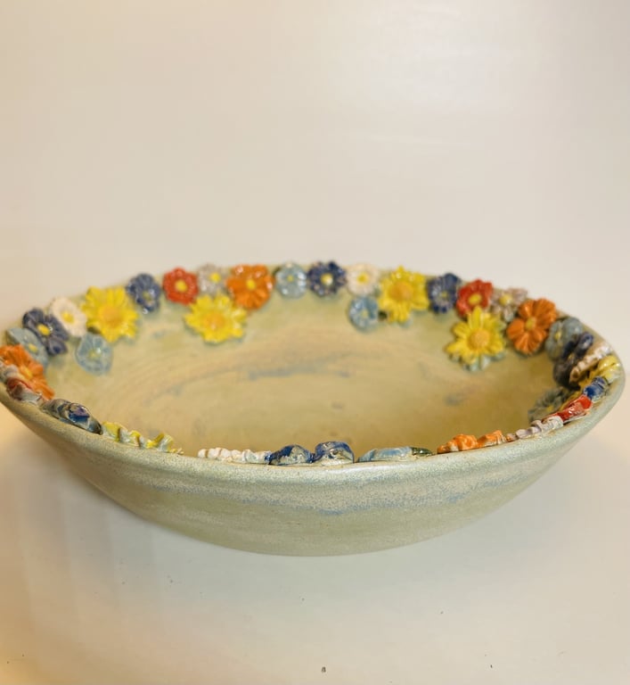 Blomster Fad - håndlavet  billede 2