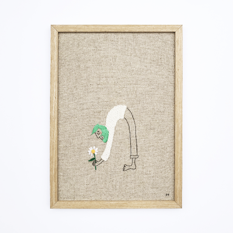 Blomsterpluk – broderi 21 x 30 cm