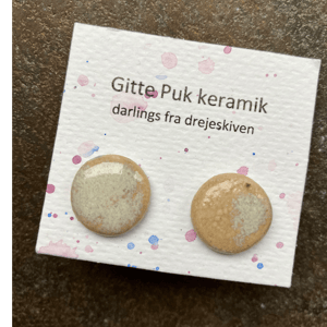 Øreringe - beige mint  – produktbillede
