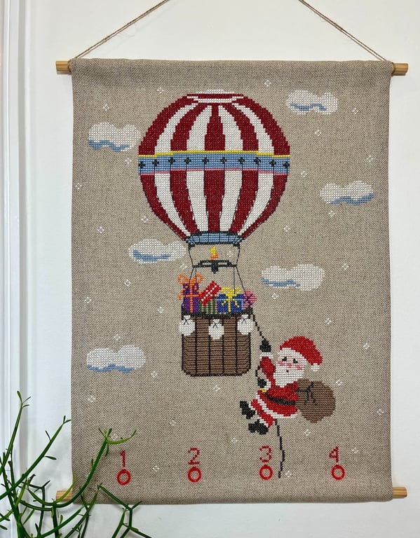 Santa´s hot air balloon adventskalender 2039-5 Str. 40 x 56 cm.