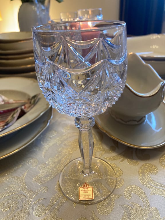 Vintage krystal vinglas (5)