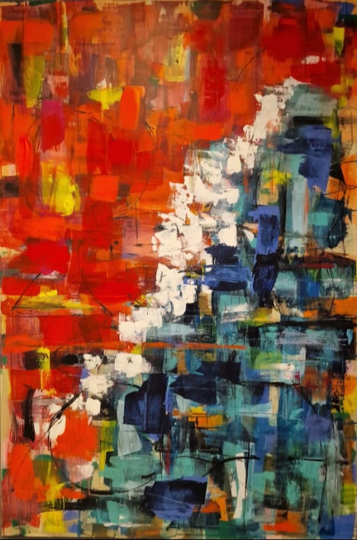 #1177 Maleri 100X150cm SOLD billede 6