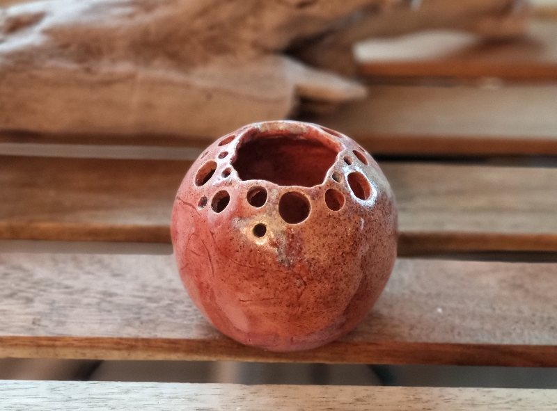 Lille kuglevase/lyskugle, diameter 9 cm