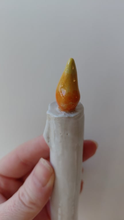 helt hvidt Evighedslys, kronelys, 12-14 cm billede 3