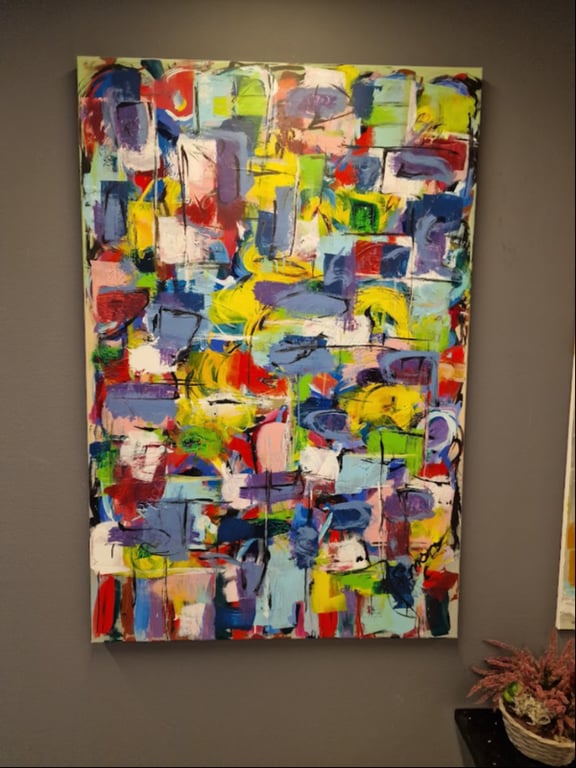 #1185 Maleri  100X150cm SOLD billede 2