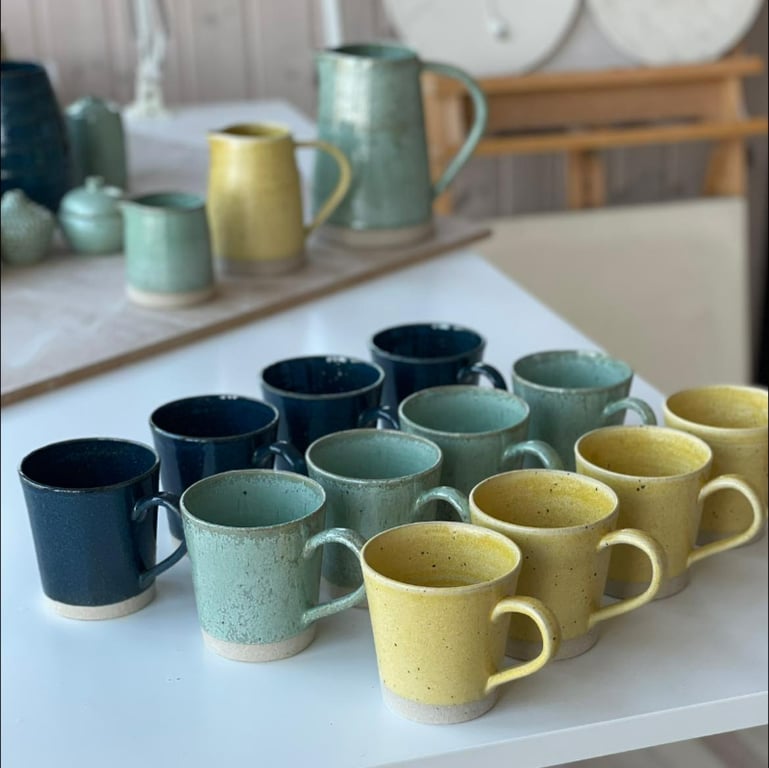 Krus m/hank, havblå billede 2