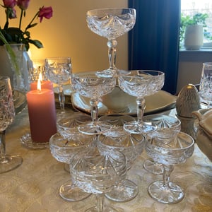 Vintage Krystal Likørskåle - 10 stk.  – produktbillede