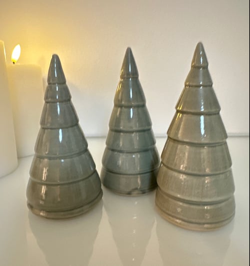 Juletræ 14 cm grågrøn (2)