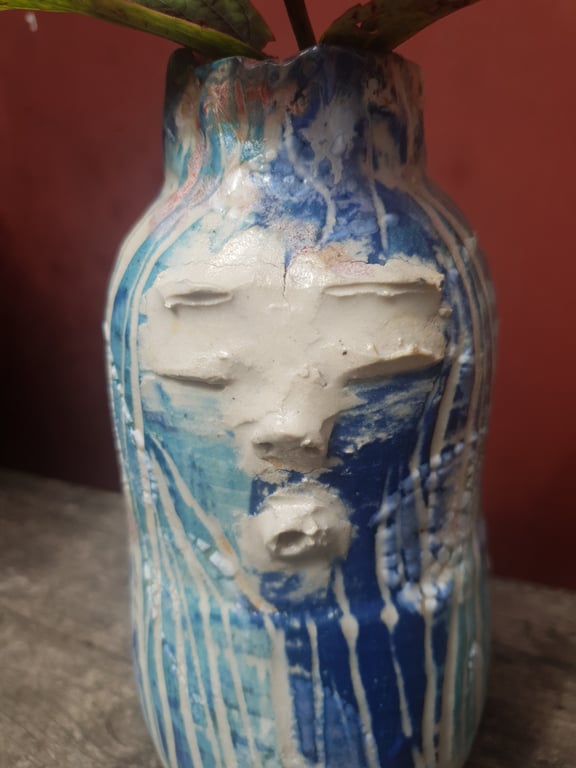 Malerisk ansigtsvase  billede 2