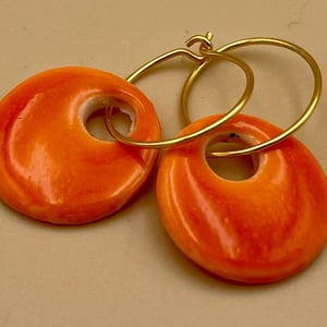 Øreringe, Orange – produktbillede