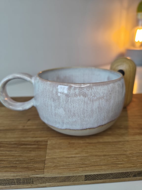 Hvid/lilla kop billede 2